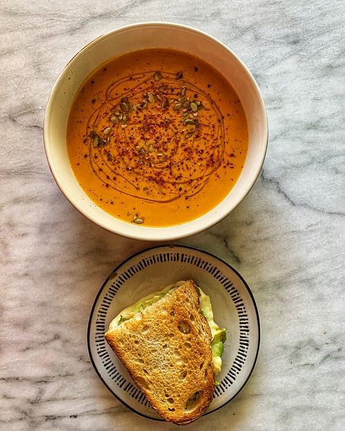 tomato soup and grilled cheese