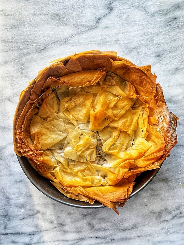 Crispy Creamed Mushroom Phyllo Pie